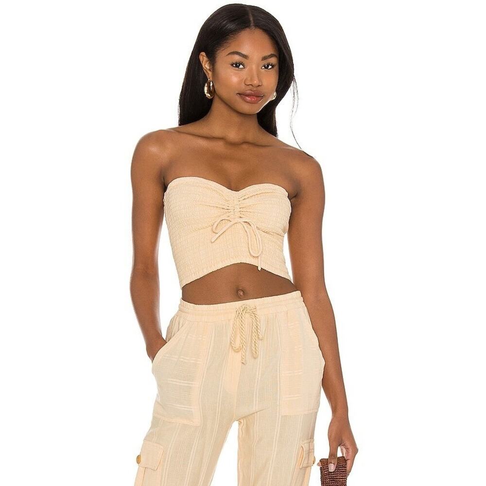 L*Space NWT Tahiti Cropped Tube Top in Melon Size Small MSRP $75